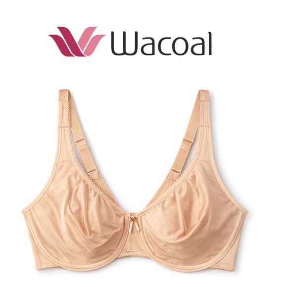 Wacoal Other - Wacoal Nude Full Coverage Underwire Satin Bra 40DD Seamless Support